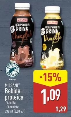 Oferta de Milsani - Bebida Proteica por 1,09€ en ALDI