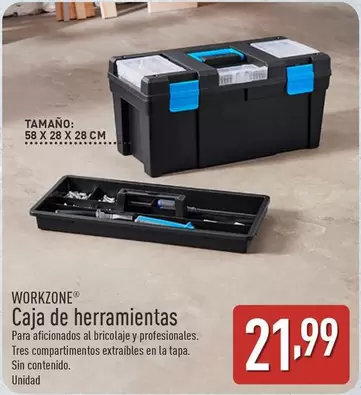 Oferta de Workzone - Caja De Herramientas por 21,99€ en ALDI
