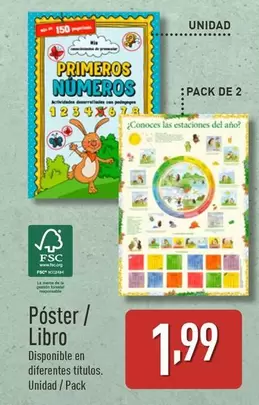 Oferta de Póster / Libro por 1,99€ en ALDI