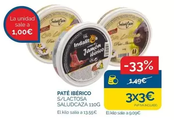 Oferta de Pate Iberico por 1€ en Supermercados La Despensa