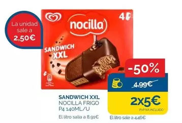 Oferta de Nocilla - Sandwich Xxl por 2,5€ en Supermercados La Despensa