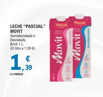 Oferta de Pascual - Leche por 1,39€ en E.Leclerc