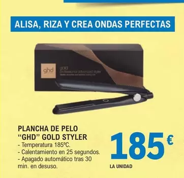 Oferta de Crea - Plancha De Pelo Gold Styler por 185€ en E.Leclerc