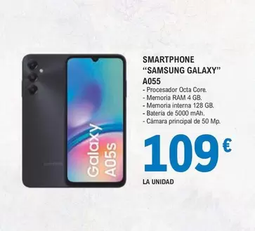 Oferta de Samsung - Smartphone Galaxy A055 por 109€ en E.Leclerc