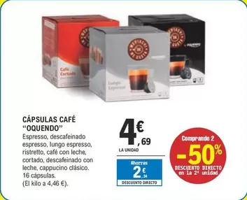 Oferta de Oquendo - Cápsulas Café por 4,69€ en E.Leclerc