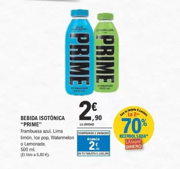 Oferta de Prime - Bebida Isotónica por 2,9€ en E.Leclerc