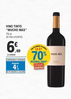 Oferta de Vino Tinto por 6,69€ en E.Leclerc