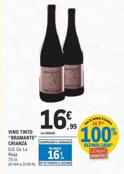 Oferta de Vino Tinto por 16,95€ en E.Leclerc