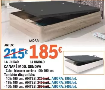 Oferta de Genova - Canapé Mod. por 185€ en E.Leclerc