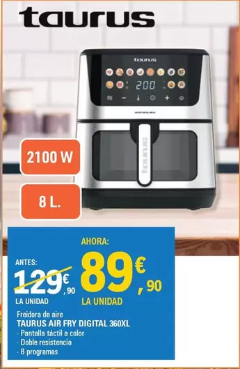 Oferta de Taurus - Frigorifero de aro FD digital 360Xl por 89,9€ en E.Leclerc