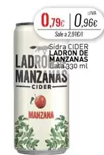 Oferta de Ladrón de Manzanas - Sidra Cider por 0,96€ en Cuevas Cash