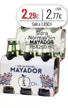 Oferta de Mayador - Sidra Normal/sin por 2,77€ en Cuevas Cash