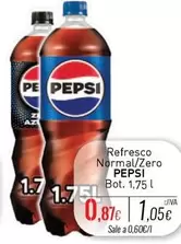 Oferta de Pepsi - Refresco Normal/Zero por 1,05€ en Cuevas Cash