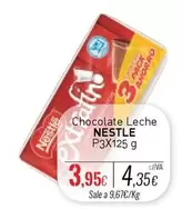 Oferta de Nestlé - Chocolate Leche por 3,95€ en Cuevas Cash