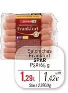 Oferta de Spar - Salchichas Frankfurt por 1,42€ en Cuevas Cash