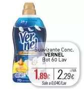 Oferta de Vernel - Suavizante Conc. Bot 60 Lav por 2,29€ en Cuevas Cash