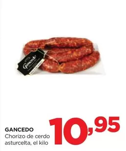 Oferta de Gancedo - Chorizo De Cerdo Asturcelta por 10,95€ en Alimerka