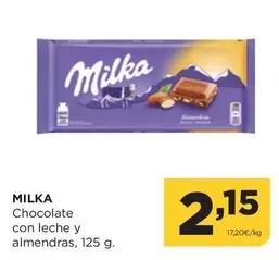 Oferta de Milka - Chocolate Con Leche Y Almendras por 2,15€ en Alimerka