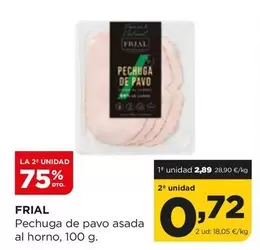 Oferta de Frial - Pechuga De Pavo Asada por 2,89€ en Alimerka