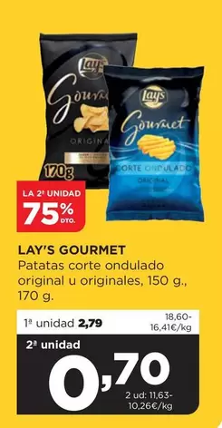 Oferta de Lay's - Patatas Corte Ondulado Original por 2,79€ en Alimerka
