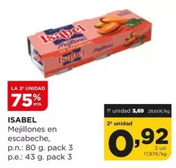 Oferta de Isabel - Mejillones En Escabeche por 3,69€ en Alimerka