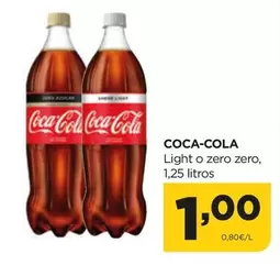 Oferta de Coca Cola - Light O Zero Zero por 1€ en Alimerka