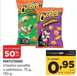 Oferta de Matutano - Cheetos Pandilla O Pelotazos por 1,89€ en Alimerka