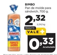 Oferta de Bimbo - Pan De Molde Para Sandwich por 2,32€ en Alimerka