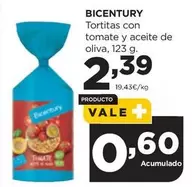 Oferta de Bicentury - Tortitas Con Tomate Y Aceite De Oliva por 2,39€ en Alimerka