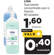 Oferta de Lina - Suavizante Concentrado Azul O Frescor por 1,6€ en Alimerka