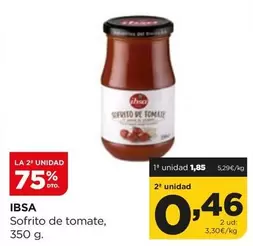 Oferta de Ibsa - Sofrito De Tomate por 1,85€ en Alimerka
