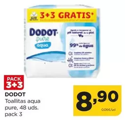 Oferta de Dodot - Toallitas Aqua Pure por 8,9€ en Alimerka