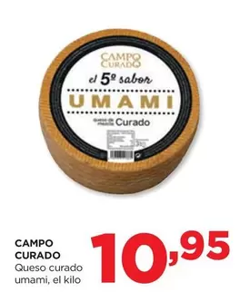 Oferta de Campo Curado - Queso Curado Umami por 10,95€ en Alimerka