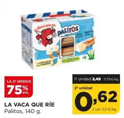Oferta de La vaca que ríe - Palitos por 2,49€ en Alimerka