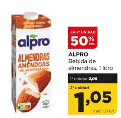 Oferta de Alpro - Bebida De Almendras por 2,09€ en Alimerka