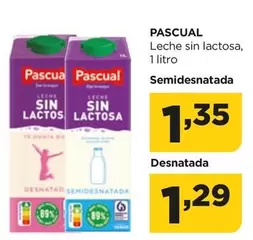 Oferta de Pascual - Leche Sin Lactosa por 1,35€ en Alimerka