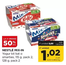 Oferta de Nestlé - Mix-in Yogur Kit Kat O Smarties por 2,03€ en Alimerka