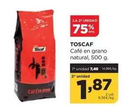 Oferta de Toscaf - Cafe En Grano Natural por 7,49€ en Alimerka