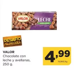 Oferta de Valor - Chocolate Con Leche Y Avellanas por 4,99€ en Alimerka