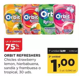 Oferta de Orbit - Chicles Strawberry Lemon por 1€ en Alimerka
