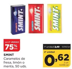Oferta de Smint - Caramelos De Fresa, Limon O Menta por 2,49€ en Alimerka