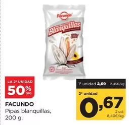 Oferta de Facundo - Pipas Blanquillas por 2,69€ en Alimerka