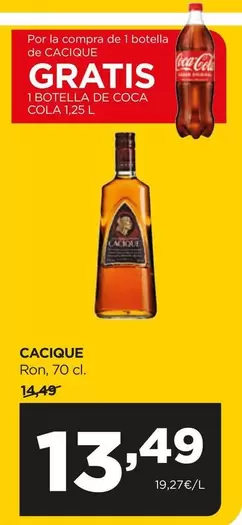Oferta de Cacique - Ron por 13,49€ en Alimerka