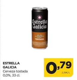 Oferta de Estrella Galicia - Cerveza Tostada 0,0% por 0,79€ en Alimerka