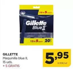 Oferta de Gillette - Maquinilla Blue II por 5,95€ en Alimerka