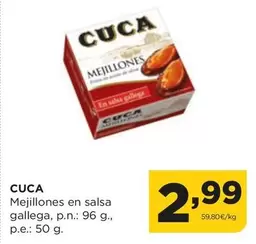 Oferta de Cuca - Mejillones En Salsa Gallega por 2,99€ en Alimerka