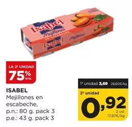 Oferta de Isabel - Mejillones En Escabeche por 3,69€ en Alimerka