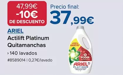 Oferta de Ariel - Actilift Platinum Quitamanchas por 37,99€ en Costco