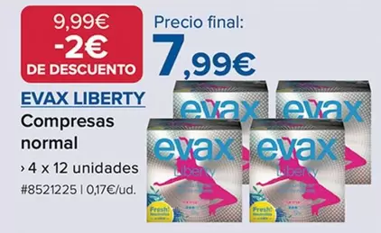 Oferta de Evax - Liberty Compresas Normal por 7,99€ en Costco