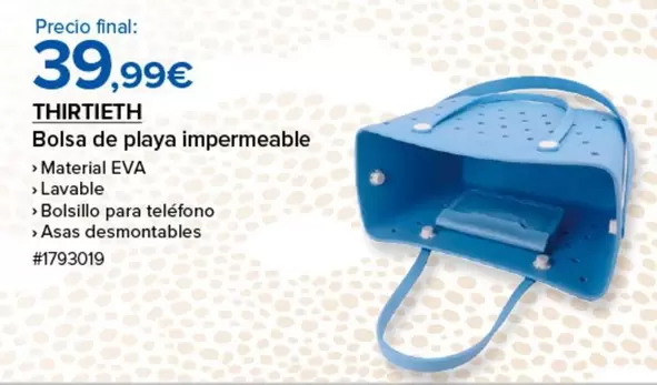 Oferta de Bolsa De Playa Impermeable por 39,99€ en Costco